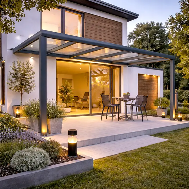 Acoperiș din sticlă pentru terase, model GlassRoof