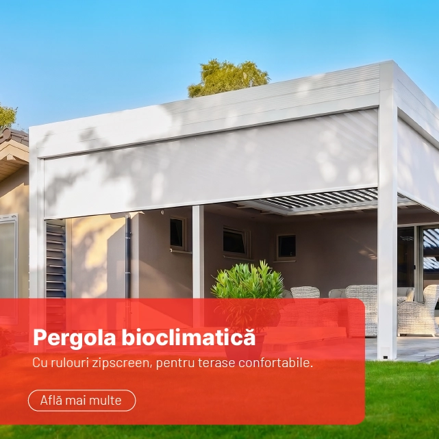 pergola bioclimatica rulouri zipscreen