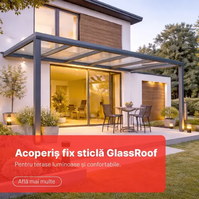 acoperis fix sticla